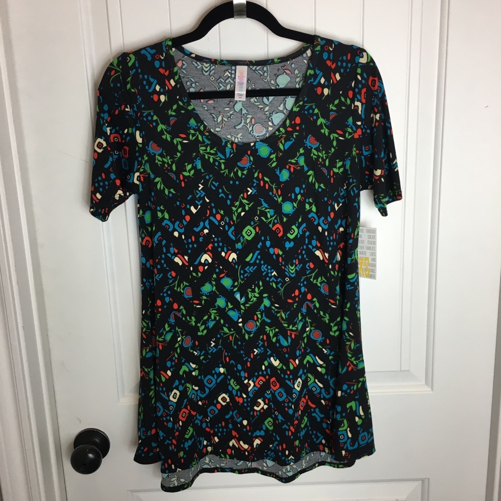 NWT LuLaRoe Perfect T XXS black blue green orange